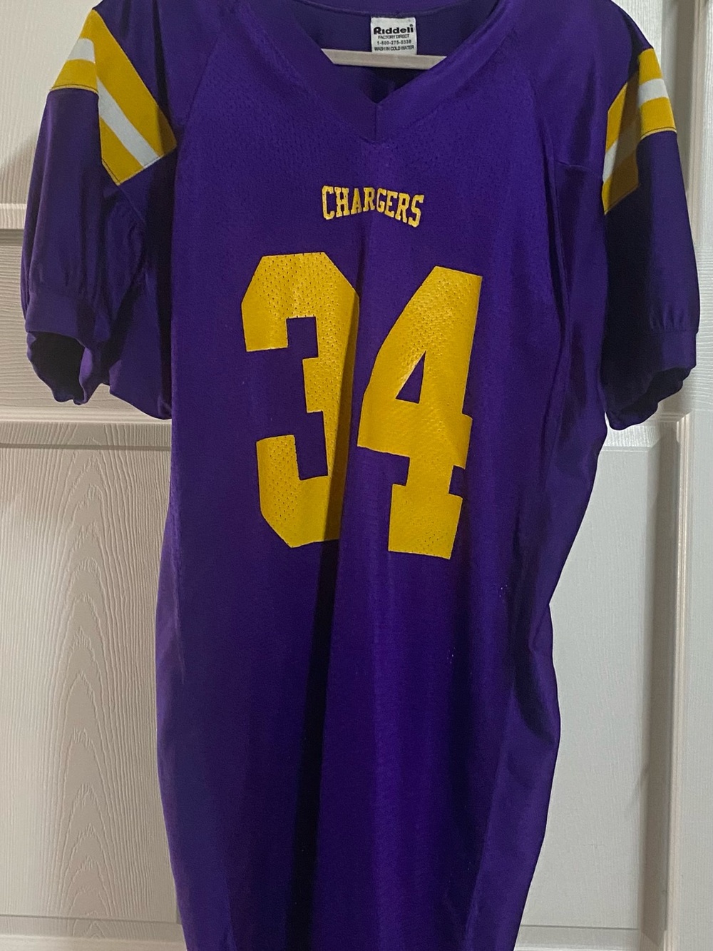 Riddell Purple Chargers Football Jersey